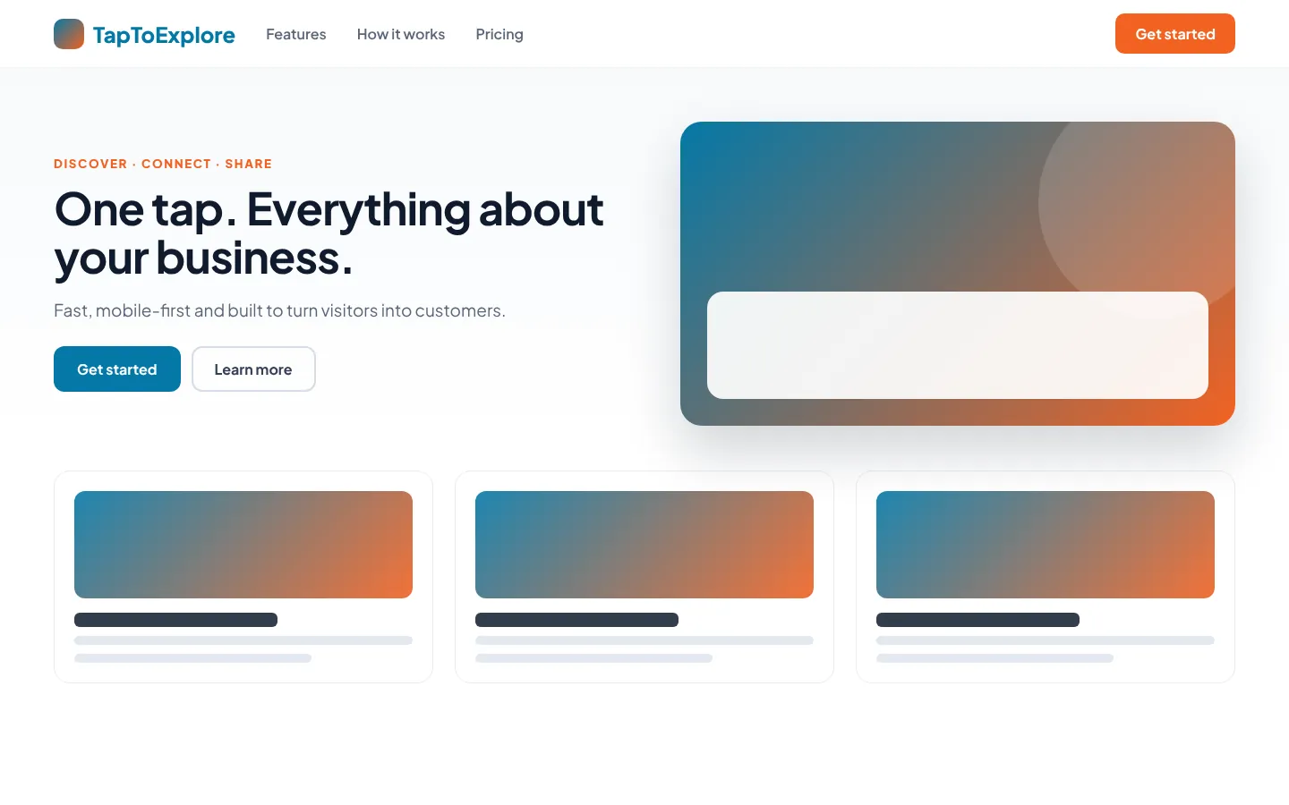 TapToExplore website screenshot